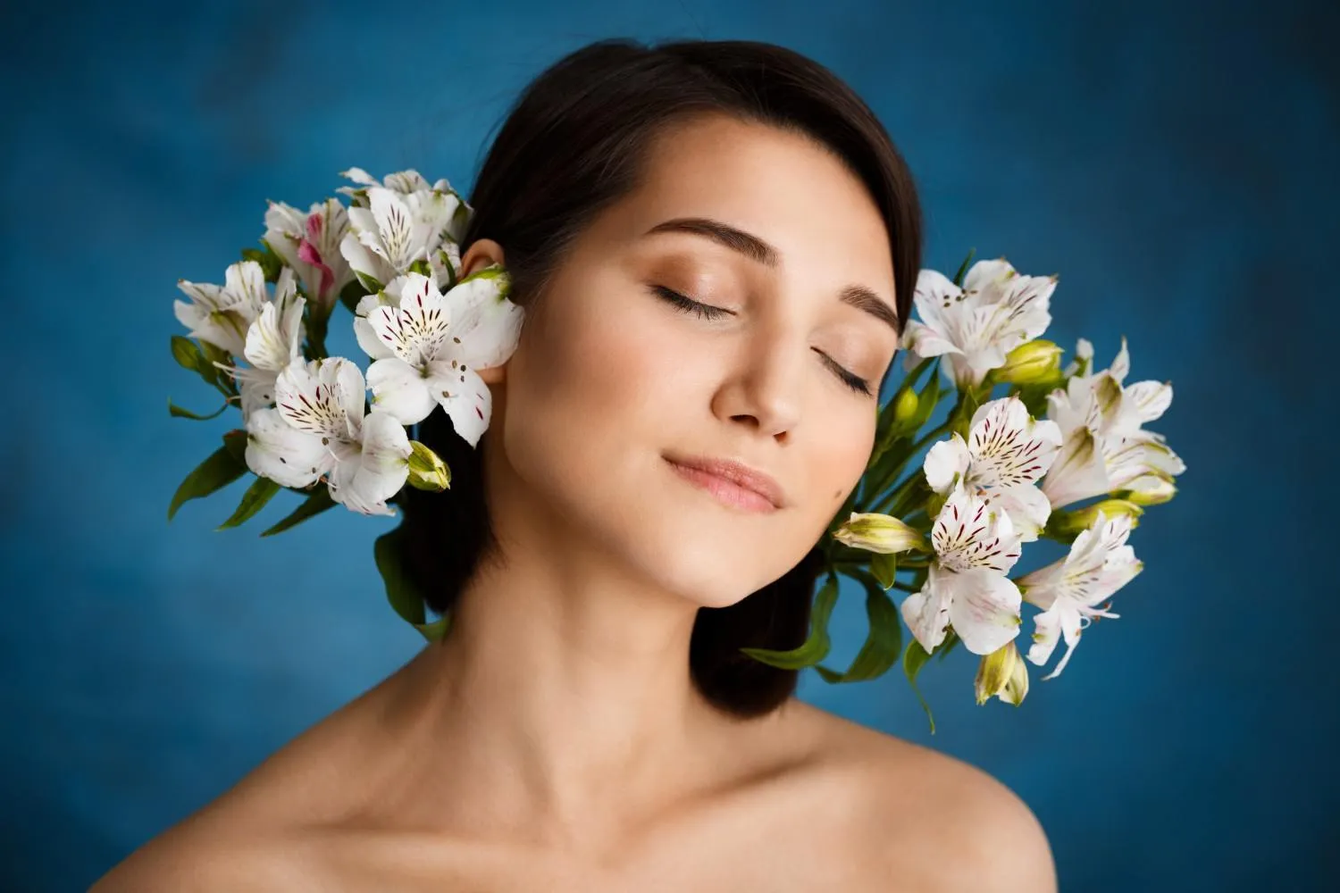 Woman having a gentle skincare treatment